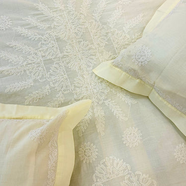 Noor Booti Hand-Embroidered Chikankari 3-Piece Set | top view