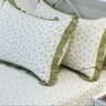 Olive Grove Soft Cotton Feel Double Bed Bedsheet Set with Lace Detailed Pillow Covers (250 x 270 cm) | pillow view