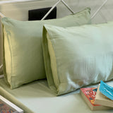 Pastel Green Solid 400TC Pure Cotton Bedsheet Set | pillow view