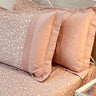 Peachy Rose Soft Cotton Feel Double Bed Bedsheet Set with Lace Detailed Pillow Covers (250 x 270 cm) | pillow view