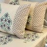 Phool Jharokha Handblock Print  400 TC Pure Cotton Handcked Bedsheet (King Size) | left view