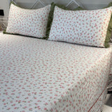 Phoolbari Mist Print 400TC Cotton Bedsheet | King Size | full view