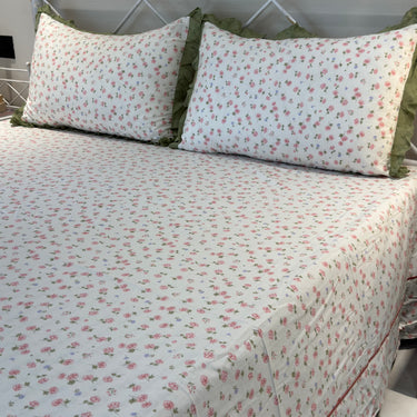 Phoolbari Mist Print 400TC Cotton Bedsheet | King Size | full view