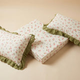 Phoolbari Mist Print 400TC Cotton Bedsheet | King Size | top view