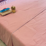 Pink Cooling Silk Comforter | PIPING view