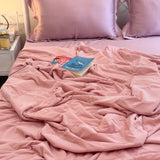 Pink Cooling Silk Comforter | creative view