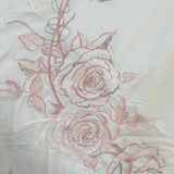 Pink Cream Reversible Embroidered Comforter | Double | focus view