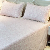 Pink Lace Print 400TC Cotton Bedsheet | King Size | full view