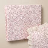 Pink Lace Print 400TC Cotton Bedsheet | King Size | studio top view