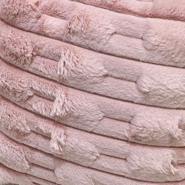 Pink Soft Faux Fur Cushion Cover – focus view