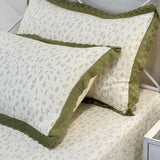 Pistachio Waffle Cotton Feel Double Bed Bedsheet Set with Soft Comfort Layer & Lace Detailed Pillow Covers (250 x 270 cm) | side view