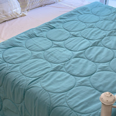 Powder Blue Soft Fibre Quilted AC Comforter | clear view