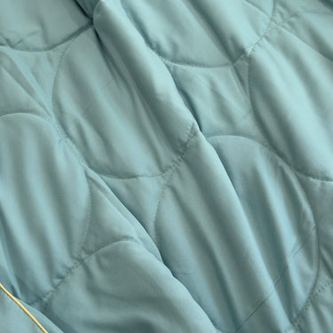 Powder Blue Soft Fibre Quilted AC Comforter | focus view