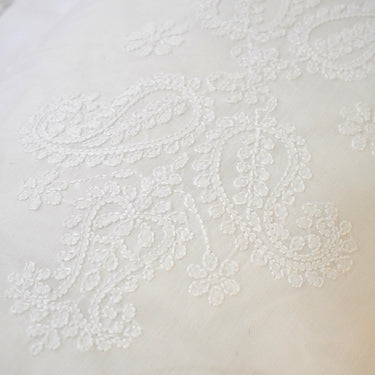 Pure Cotton Chikankari Embroidered Double Bedsheet Set (3 Pieces) with 2 Pillow Covers | kadhai view