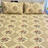 Quilted yellow bedcover  set | front view