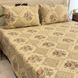 Quilted yellow bedcover  set | overall view