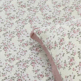 Raspberry Waffle Cotton Feel Double Bed Bedsheet Set with Soft Comfort Layer & Lace Detailed Pillow Covers (250 x 270 cm) | top view
