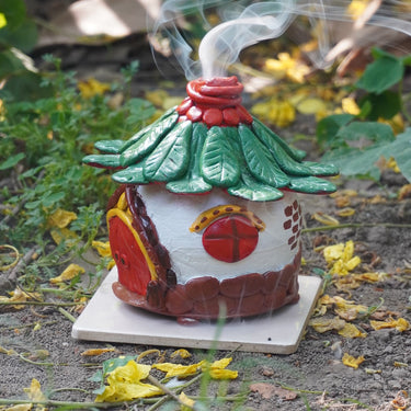 Red Door Leaf Cottage Dhoop Stand | creative view
