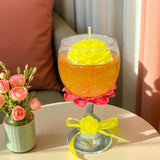 Rose Flower Glass Candle | Handmade Decorative Piece by Mother | Front view