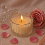 Rose Scented Soy Wax Candle | focus view