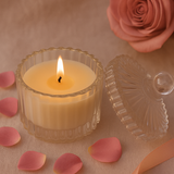 Rose Scented Soy Wax Candle | front view