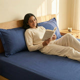 Royal Blue 400 TC Pure Cotton Bedsheet | King Size | CREATIVE view