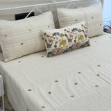 Royal Garden Embroidered Linen Bedcover Set | 100% Linen | 4-Piece Set | first view