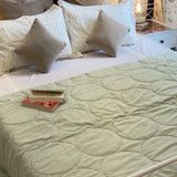 Sage Green Soft Fibre Quilted AC Comforter | top view