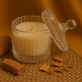 Sandalwood Scented Soy Wax Candle | front view