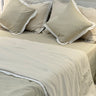 Soft Green 6 peice Summer Bedding Set with Lace Details | King Size | full view