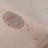 Soft Pink Embroidered Bedsheet Set | embroidery view
