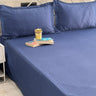 solid navy blue 400TC cotton bedsheet | full size