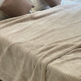 Taupe Textured Winter Blanket – Plush Single Layer overall view