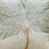 Tropical Palm Embroidered Cushion Cover | focused view