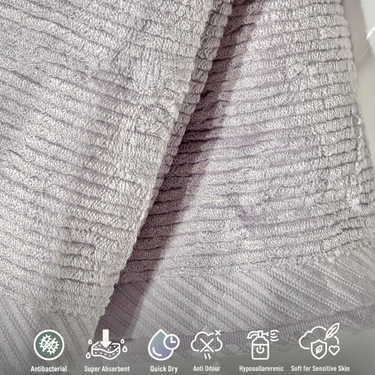 Ultra-Soft Bamboo hand Towels (Set of 2) | Sensitive Skin Special | Lavender | focus view