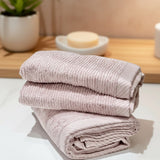 Ultra-Soft Bamboo hand Towels (Set of 2) | Sensitive Skin Special | Pink | creative shot
