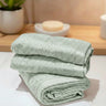 Ultra-Soft Bamboo hand Towels (Set of 2) | Sensitive Skin Special | Sage Green | creative shot