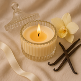 Vanilla Scented Soy Wax Candle | creative view