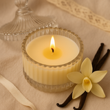 Vanilla Scented Soy Wax Candle | focus view