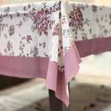 Vintage Floral Cotton Mix Table Cover | focus view