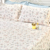 Vintage Pastel Floral King Size Bedsheet Set (5 Pieces) with 4 Pillow Covers | full view