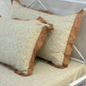 Vintage Pista Soft Cotton Feel Double Bed Bedsheet Set with Lace Detailed Pillow Covers (250 x 270 cm) | pillow view