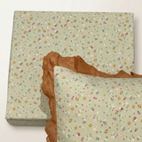 Vintage Pista Soft Cotton Feel Double Bed Bedsheet Set with Lace Detailed Pillow Covers (250 x 270 cm) | top studio view