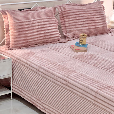 Warm Beige Cotton Feel Bedsheet Set | King Size | Soft & Cozy Winter Essential overall view