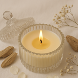 White Oudh Scented Soy Wax Candle | creative view