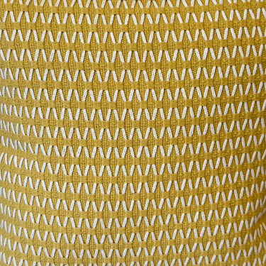 Yellow Threadwork Cotton Cushion Cover | Close View