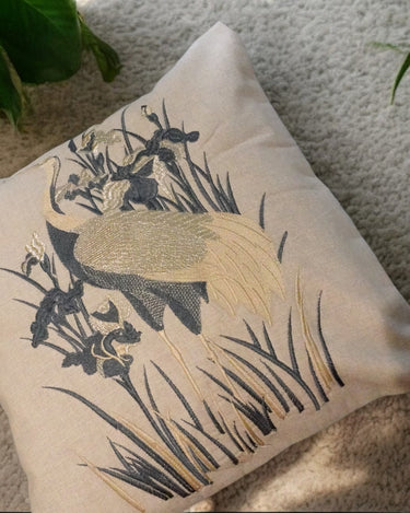 flamingo embroidered cushion cover 16 X 16 Maeri