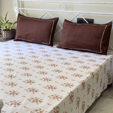 brown contrast 400tc bedsheet | Overall View 