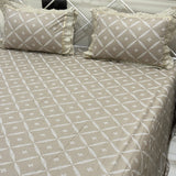 brown double lace king size bedsheet | full view