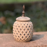 ceramic ginger vase jar | top view